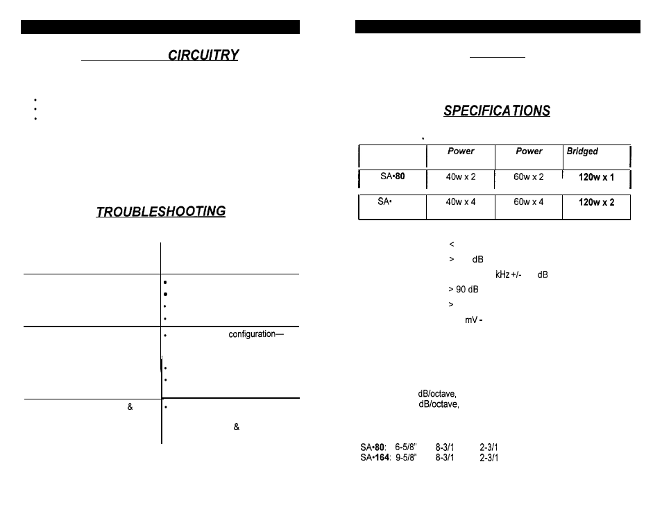 Protection service | Soundstream Technologies SA 164 User Manual | Page 10 / 11