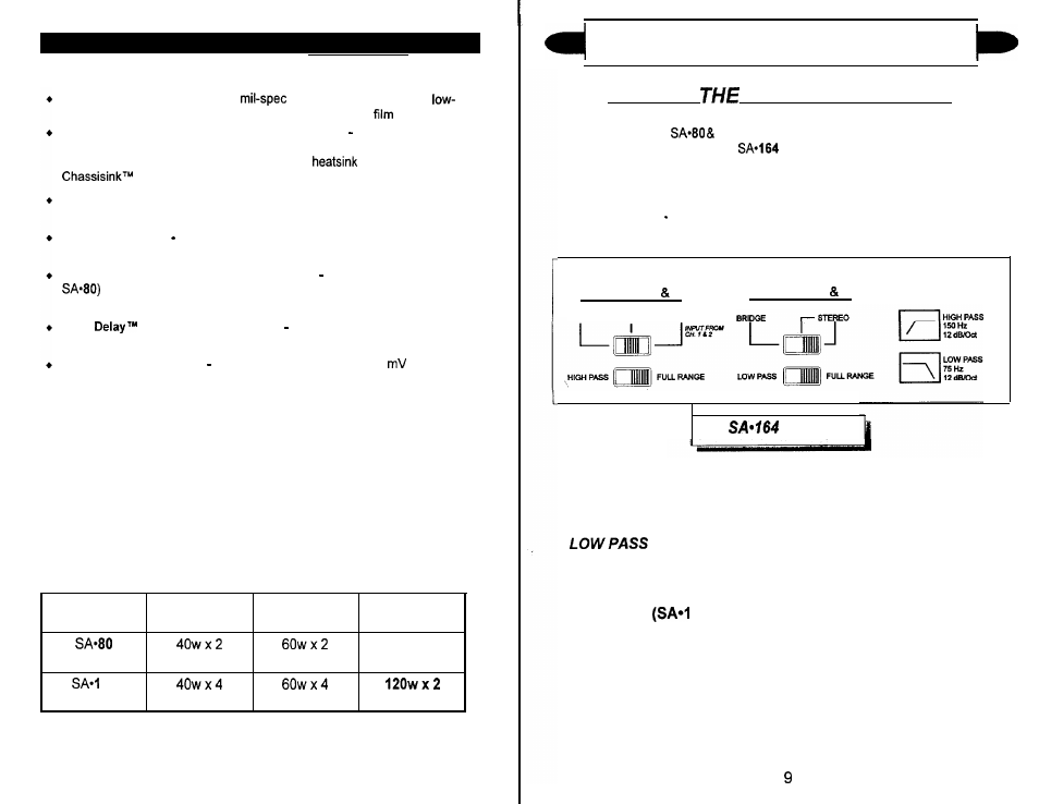 Installation step 1, Setting crossover modes | Soundstream Technologies SA 164 User Manual | Page 5 / 11
