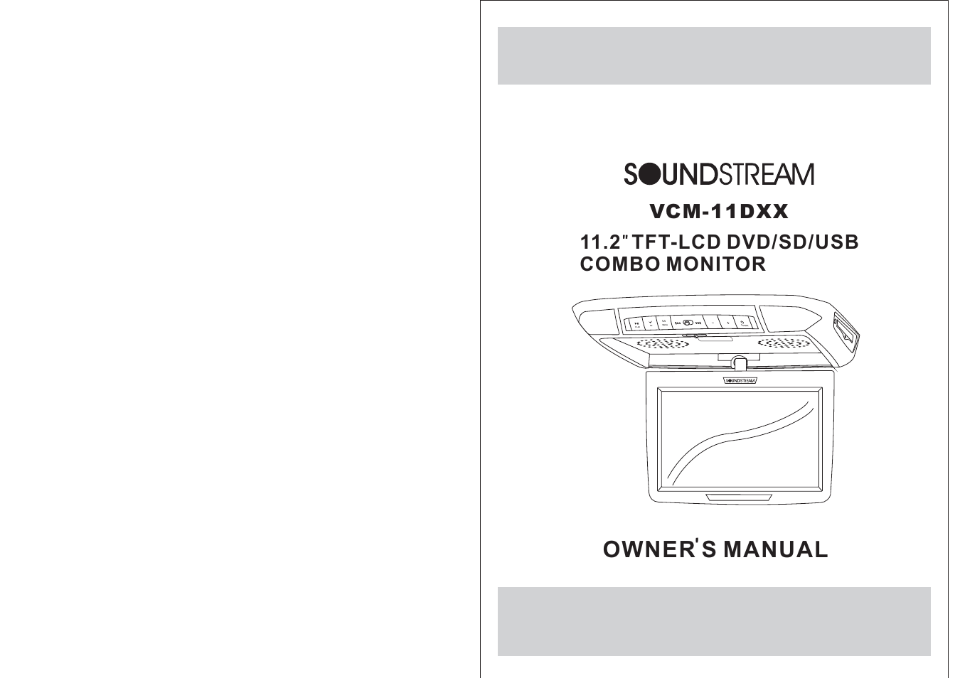 Soundstream Technologies VCM-11DXX User Manual | 20 pages