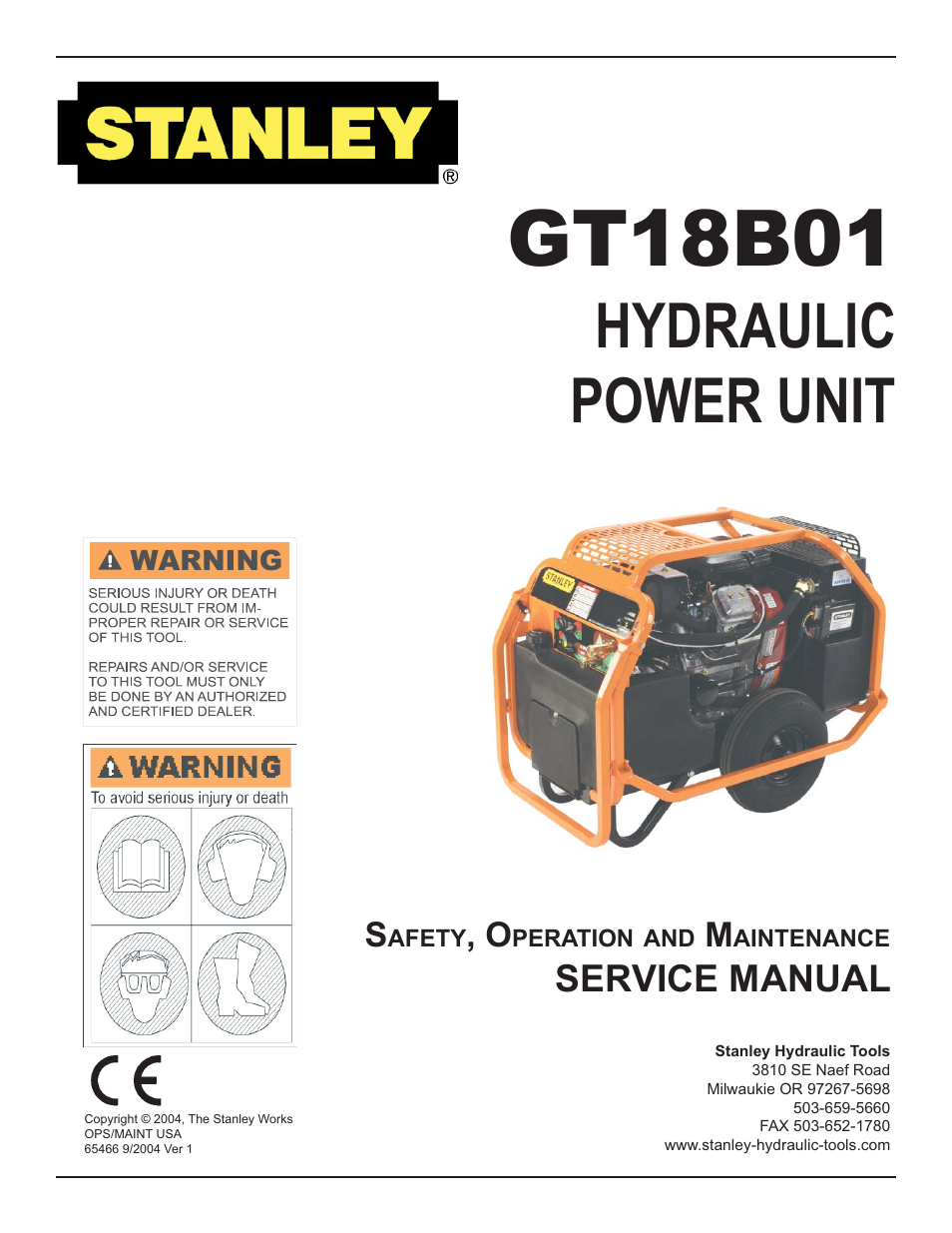 Stanley GT 18B01 User Manual | 30 pages