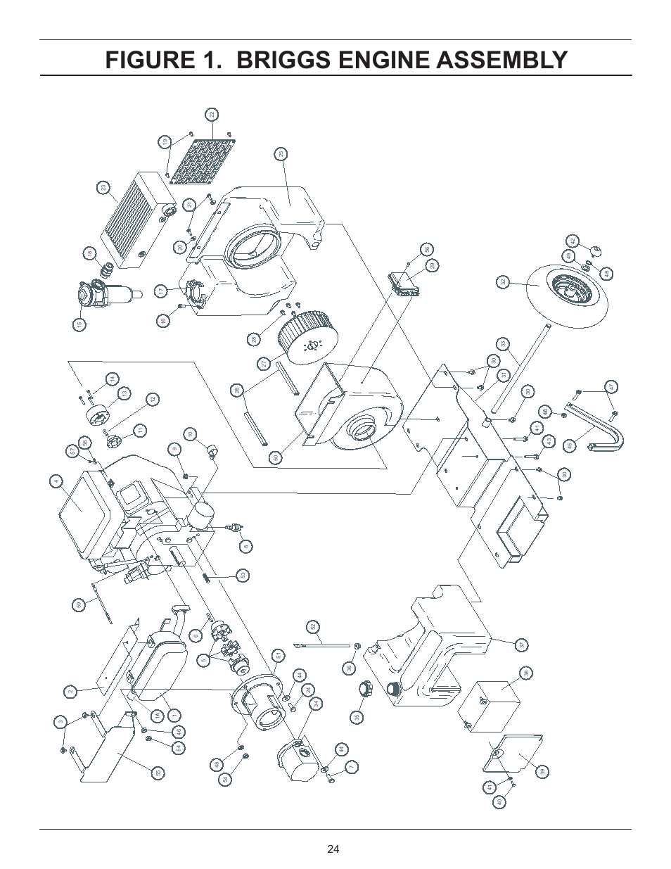 Figure 1. briggs engine assembly | Stanley GT 18B01 User Manual | Page 24 / 30