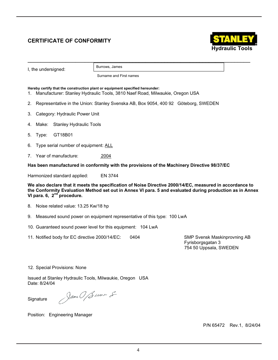 Stanley GT 18B01 User Manual | Page 4 / 30