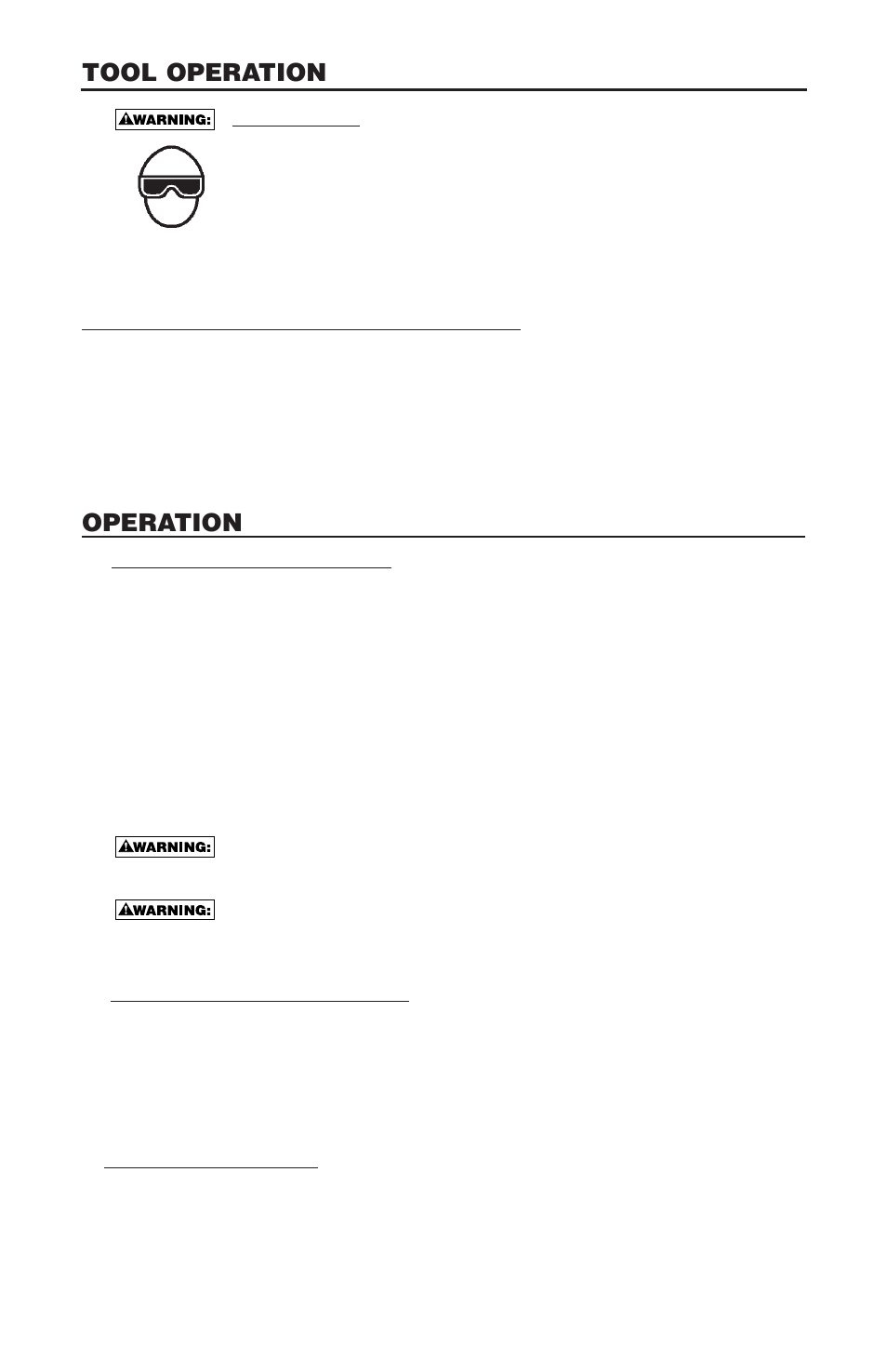 Tool operation, Operation | Bostitch Bostich Pneumatic Roofing Nailer RN46 User Manual | Page 8 / 32