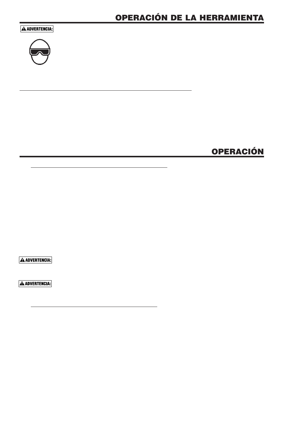 Operación de la herramienta, Operación | Bostitch N100CPP User Manual | Page 17 / 32