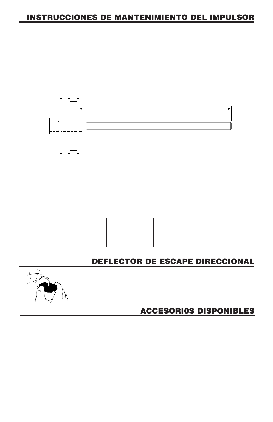 Instrucciones de mantenimiento del impulsor, Deflector de escape direccional, Accesori0s disponibles | Bostitch N100CPP User Manual | Page 21 / 32