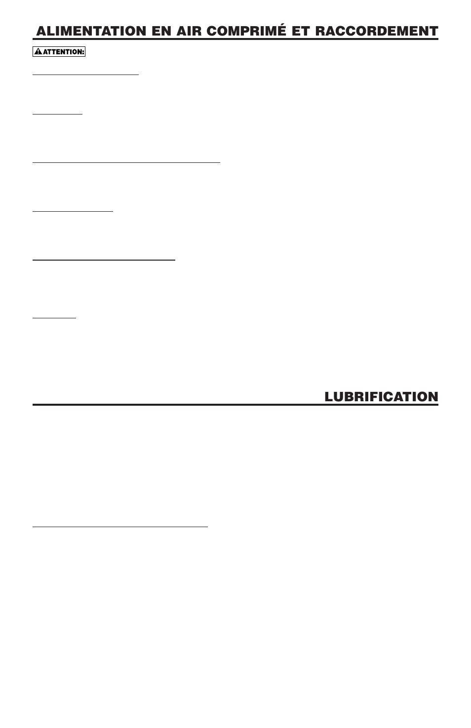 Alimentation en air comprimé et raccordement, Lubrification, Raccordements | Tuyaux, Alimentation en air comprimé, Régulateur, Pression d’utilisation, Filtre, Utilisation par temps froid | Bostitch N100CPP User Manual | Page 25 / 32