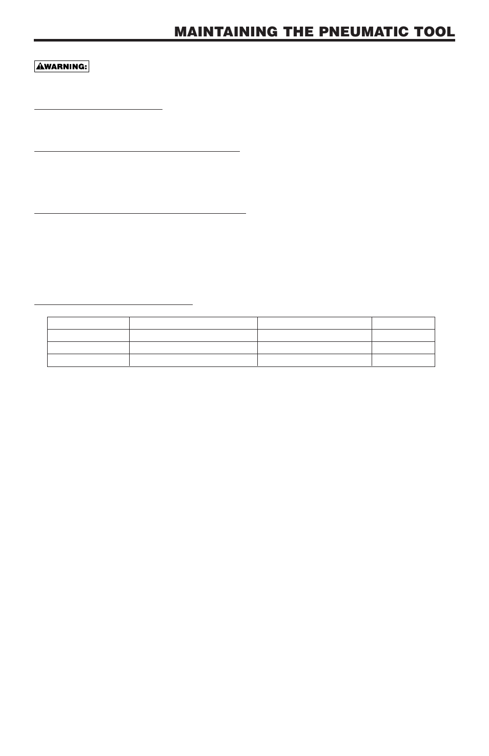 Maintaining the pneumatic tool, Replacement parts, Assembly procedure for seals | Air supply-pressure and volume, Fastener specifications | Bostitch N100CPP User Manual | Page 9 / 32