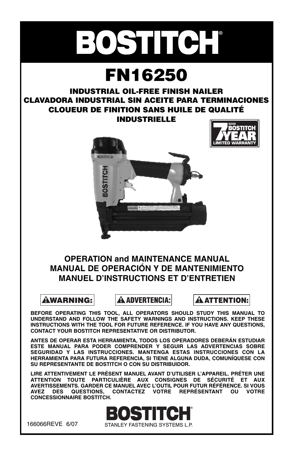 Bostitch 166066REVE User Manual | 32 pages