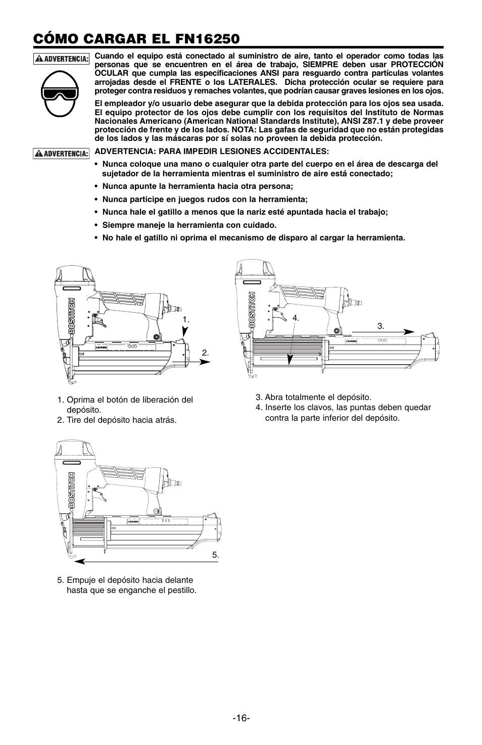 Bostitch 166066REVE User Manual | Page 16 / 32