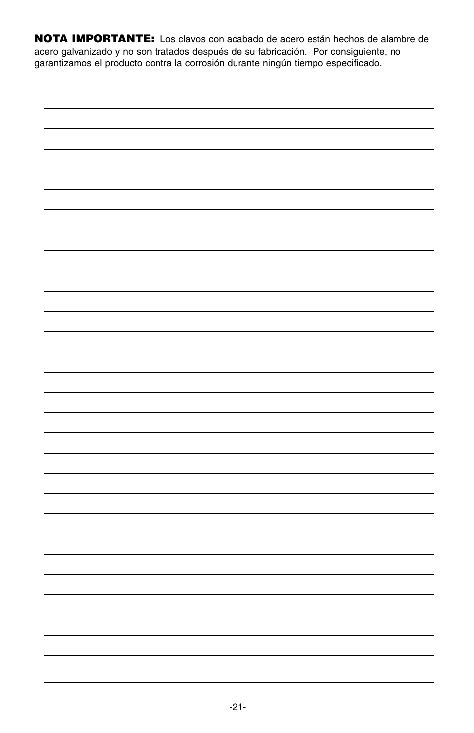 Bostitch 166066REVE User Manual | Page 21 / 32