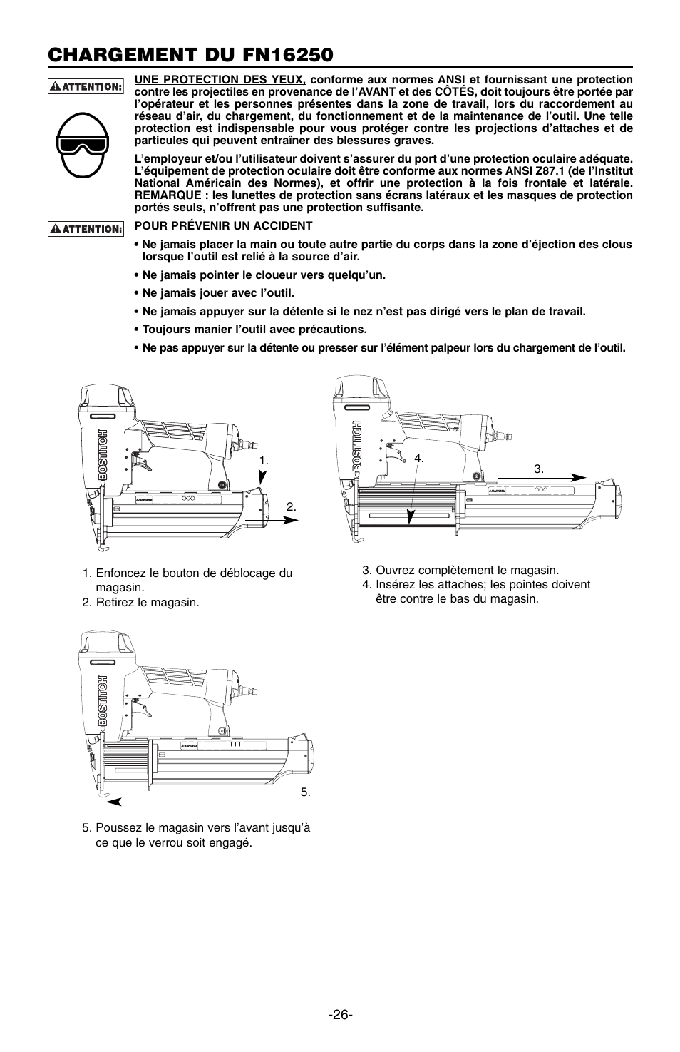 Bostitch 166066REVE User Manual | Page 26 / 32