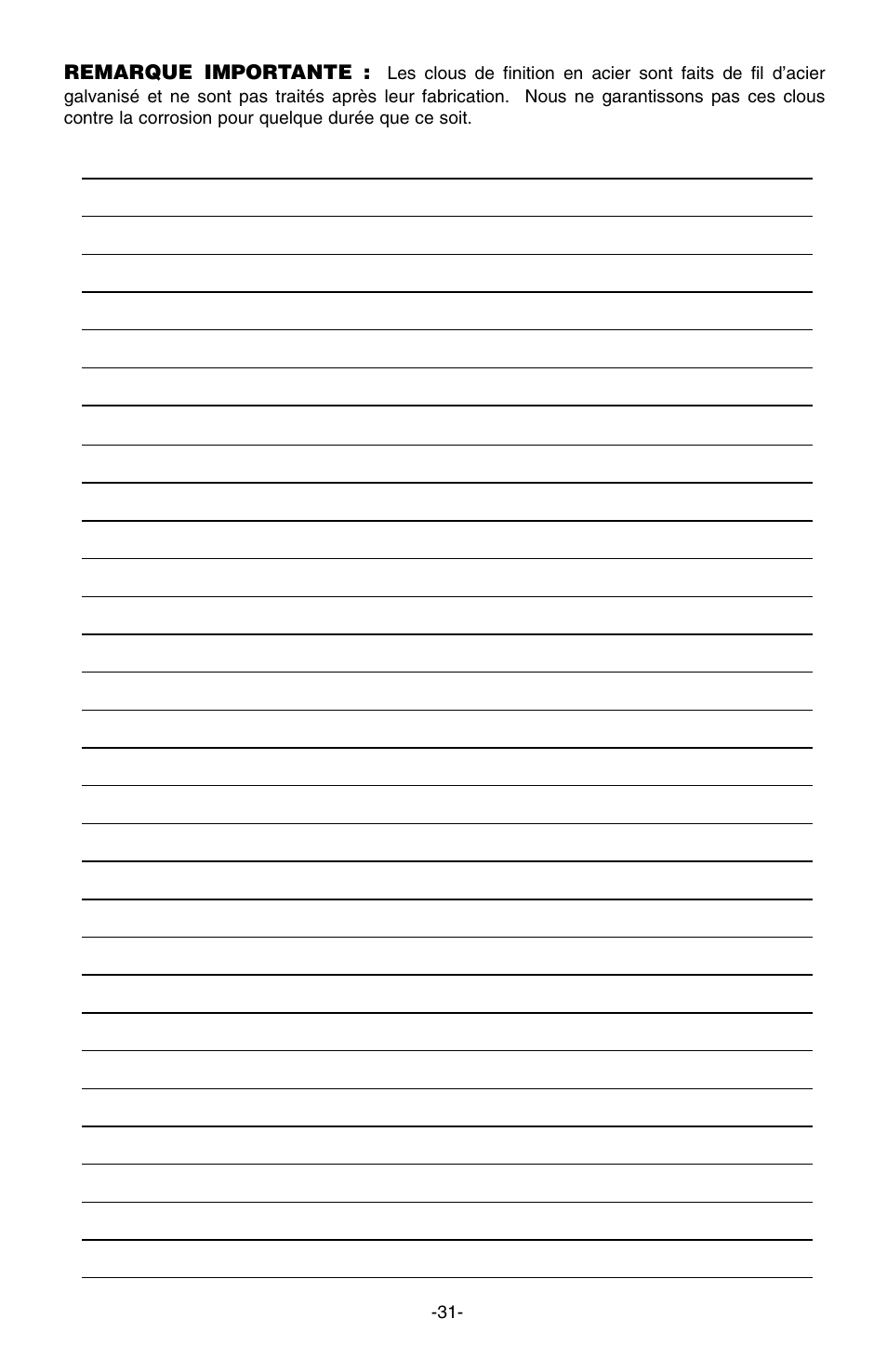 Bostitch 166066REVE User Manual | Page 31 / 32