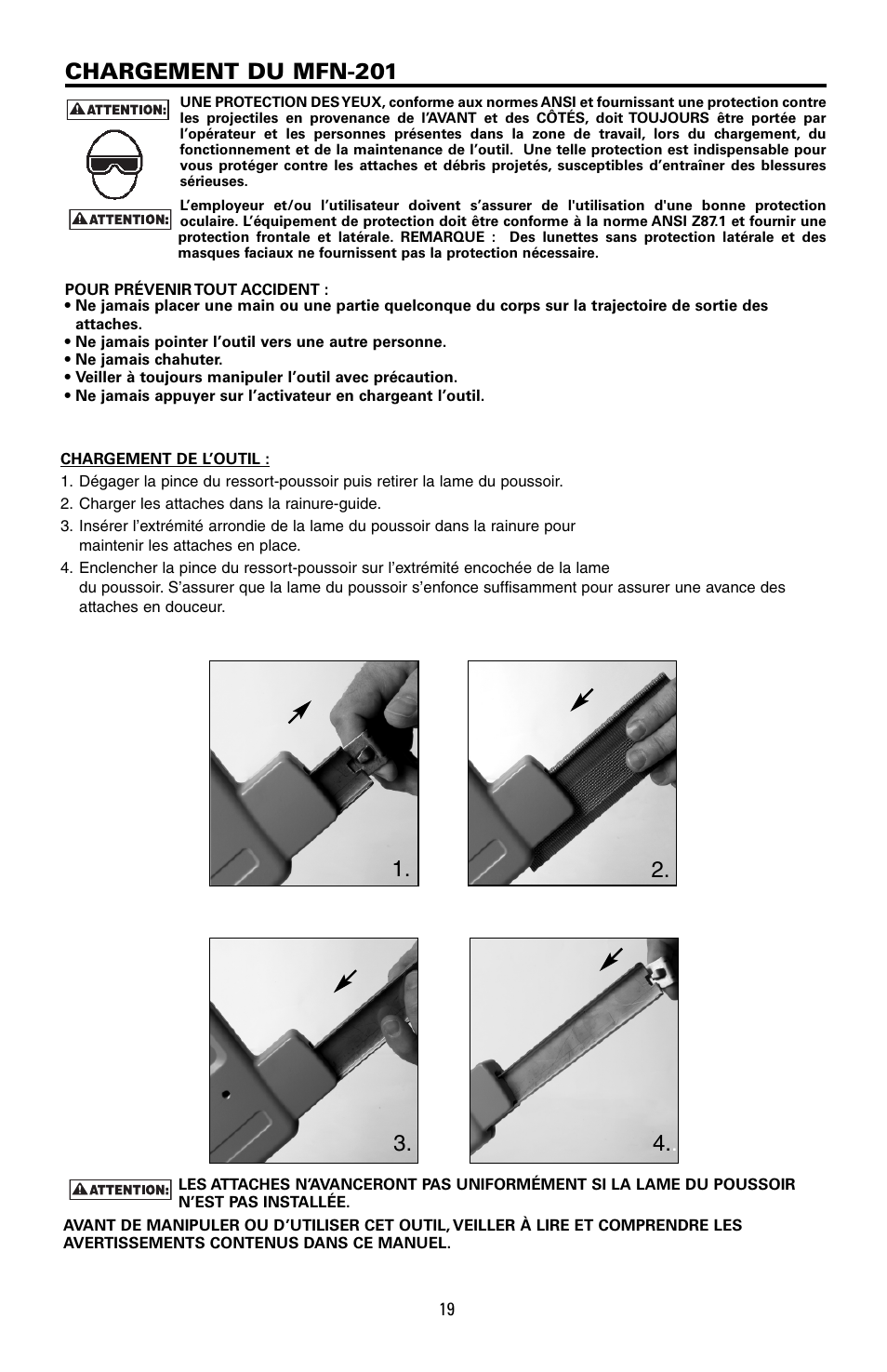 Chargement du mfn-201 | Bostitch MFN-201 User Manual | Page 19 / 24