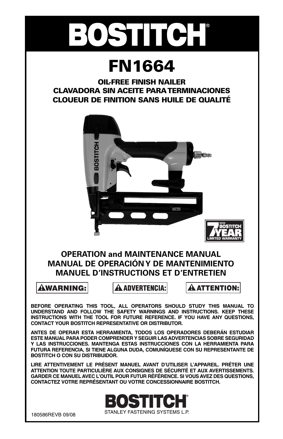 Bostitch FN1664 User Manual | 50 pages