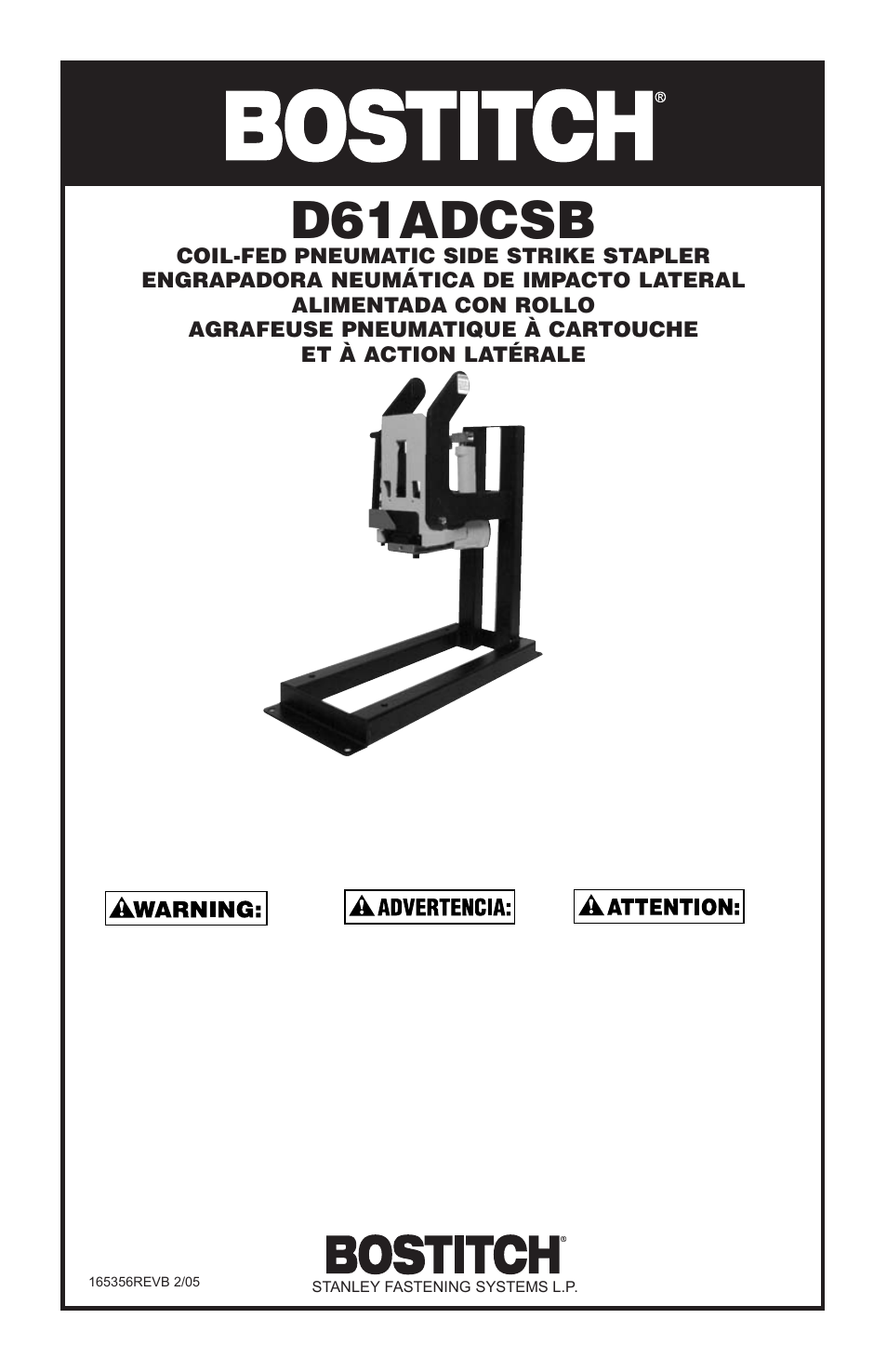 Bostitch D61ADCSB User Manual | 10 pages