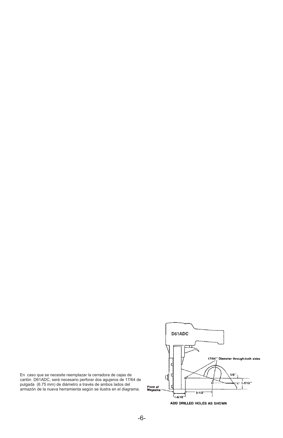 Modificación del d61adc para usar en el d61adcsb | Bostitch D61ADCSB User Manual | Page 6 / 10