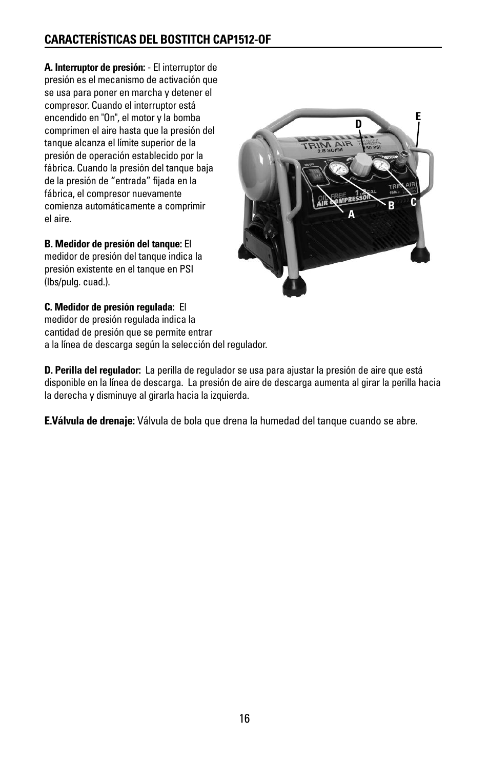 Bostitch CAP1512-OF User Manual | Page 16 / 28