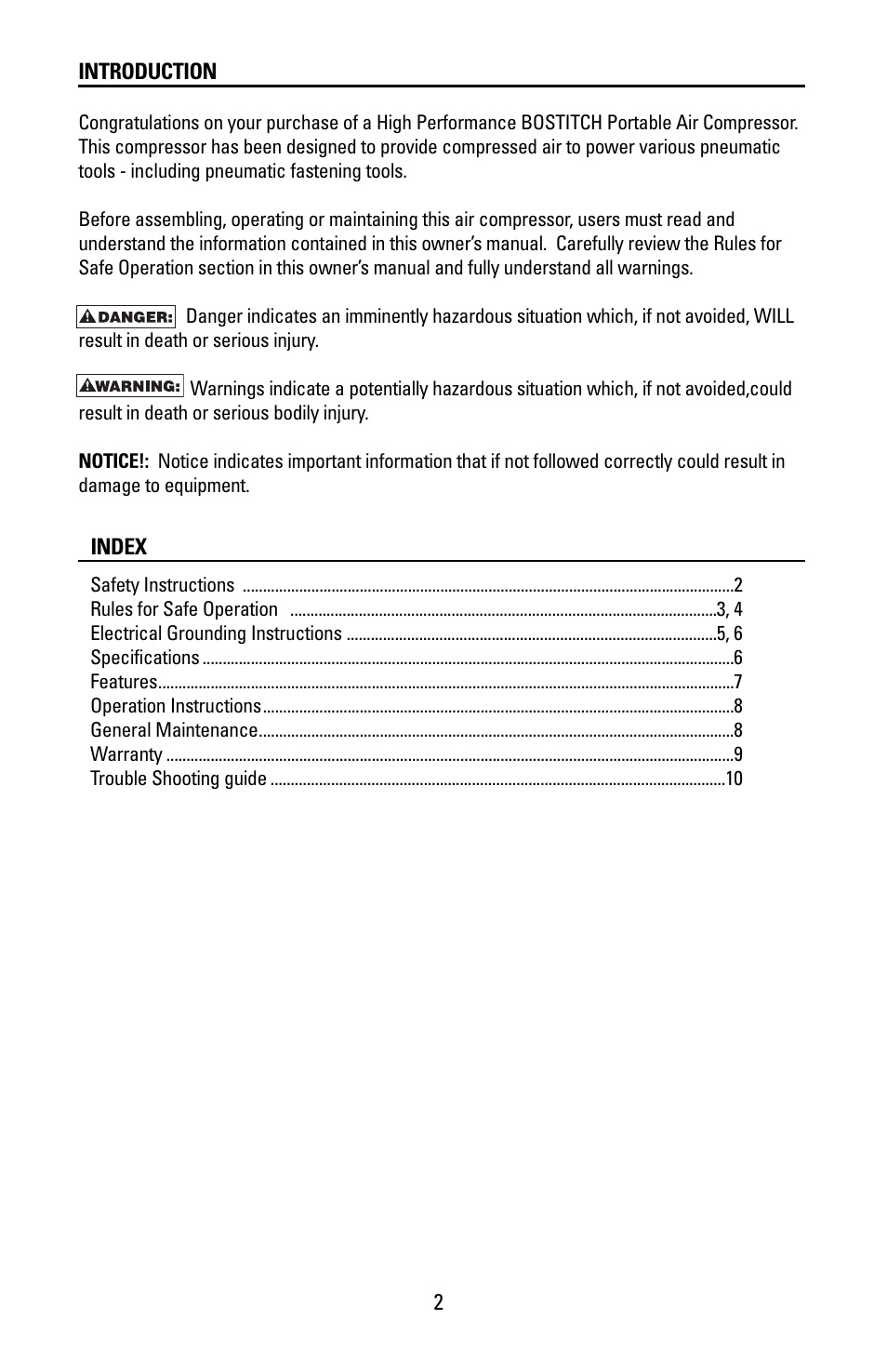 Bostitch CAP1512-OF User Manual | Page 2 / 28