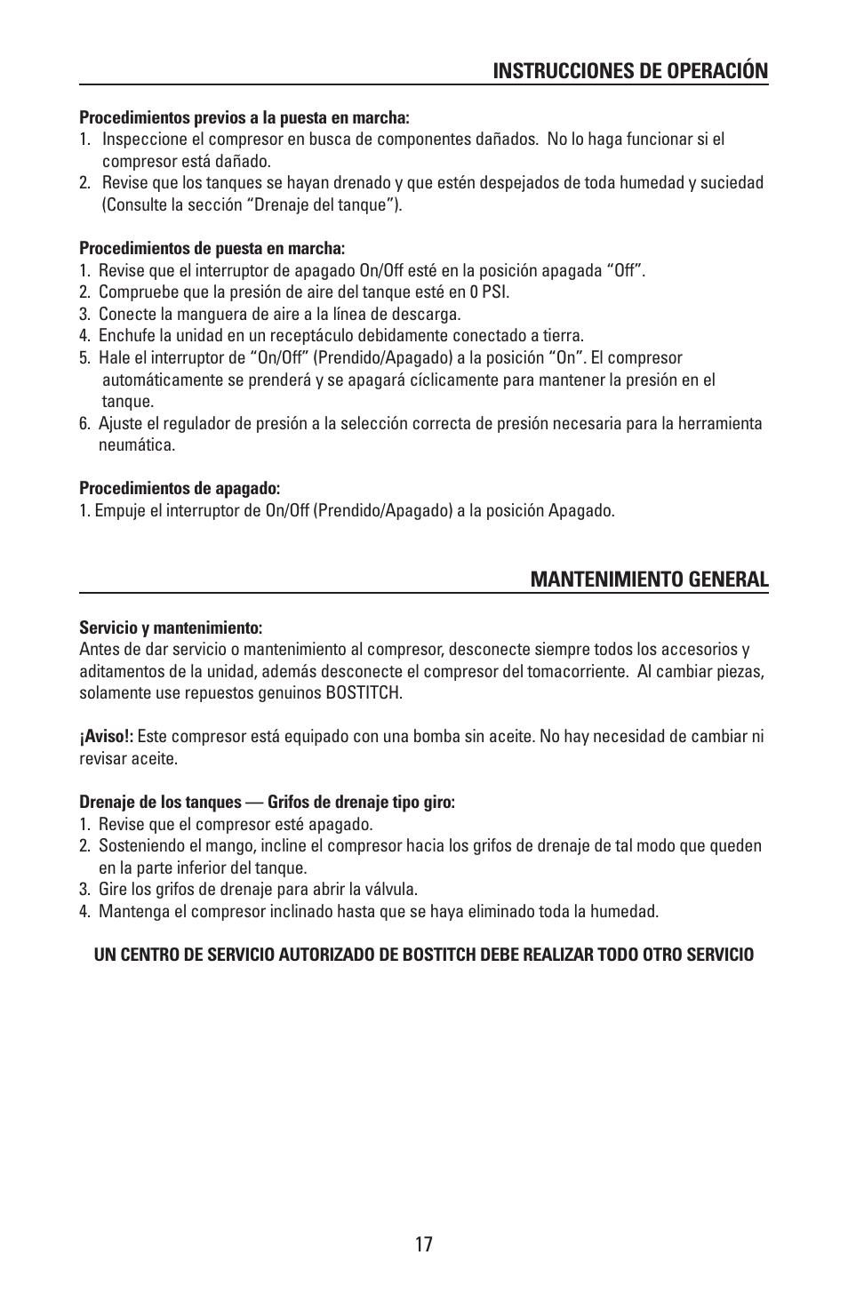 Bostitch CAP2000P-OF User Manual | Page 17 / 32