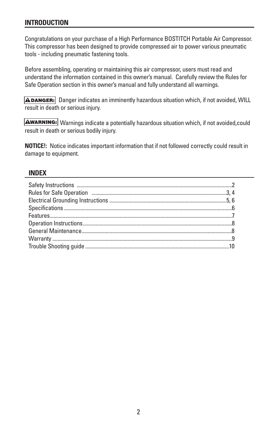 Bostitch CAP2000P-OF User Manual | Page 2 / 32