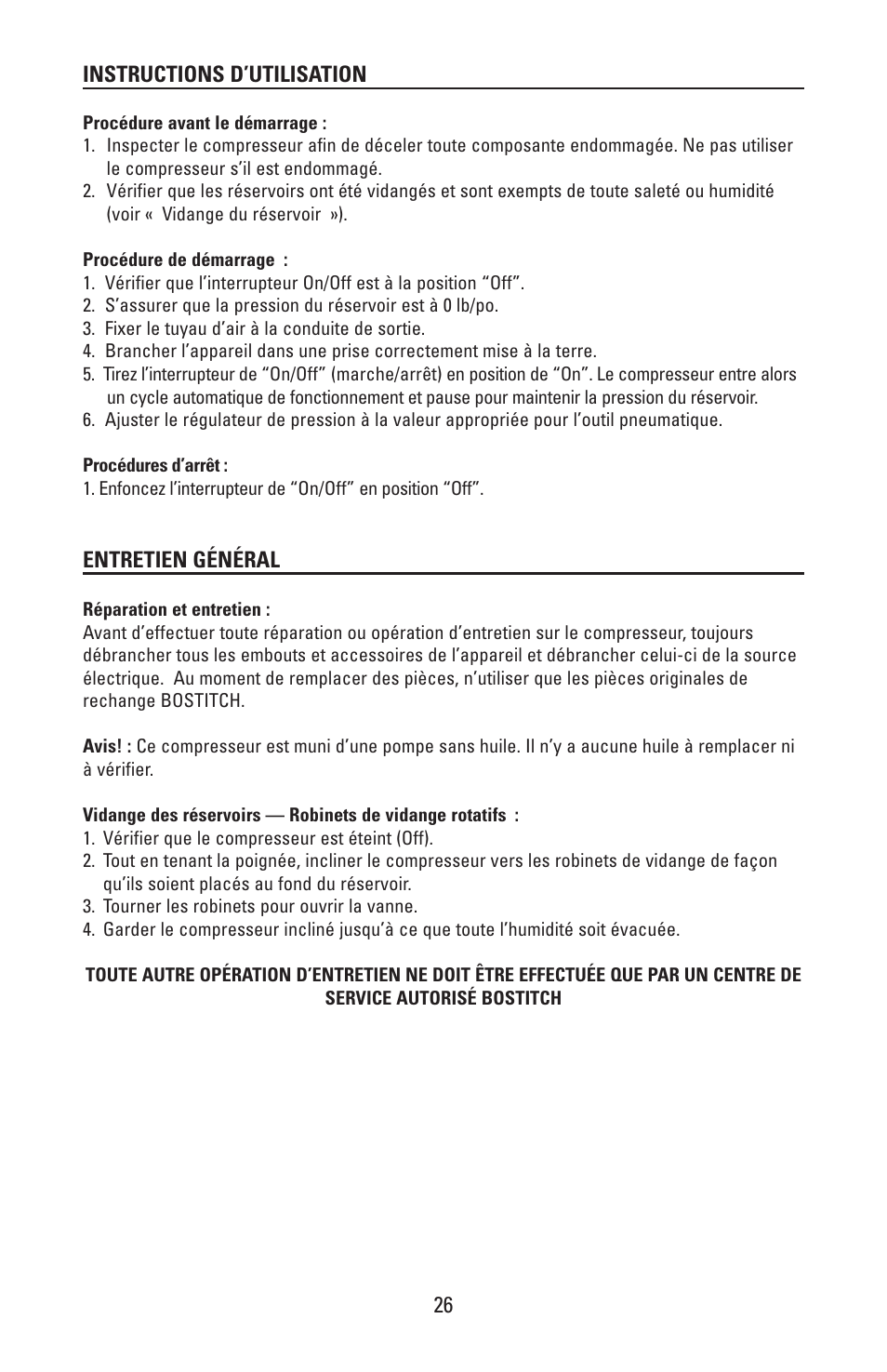 Bostitch CAP2000P-OF User Manual | Page 26 / 32