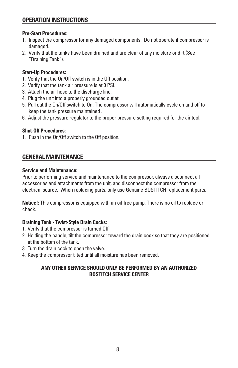 Bostitch CAP2000P-OF User Manual | Page 8 / 32