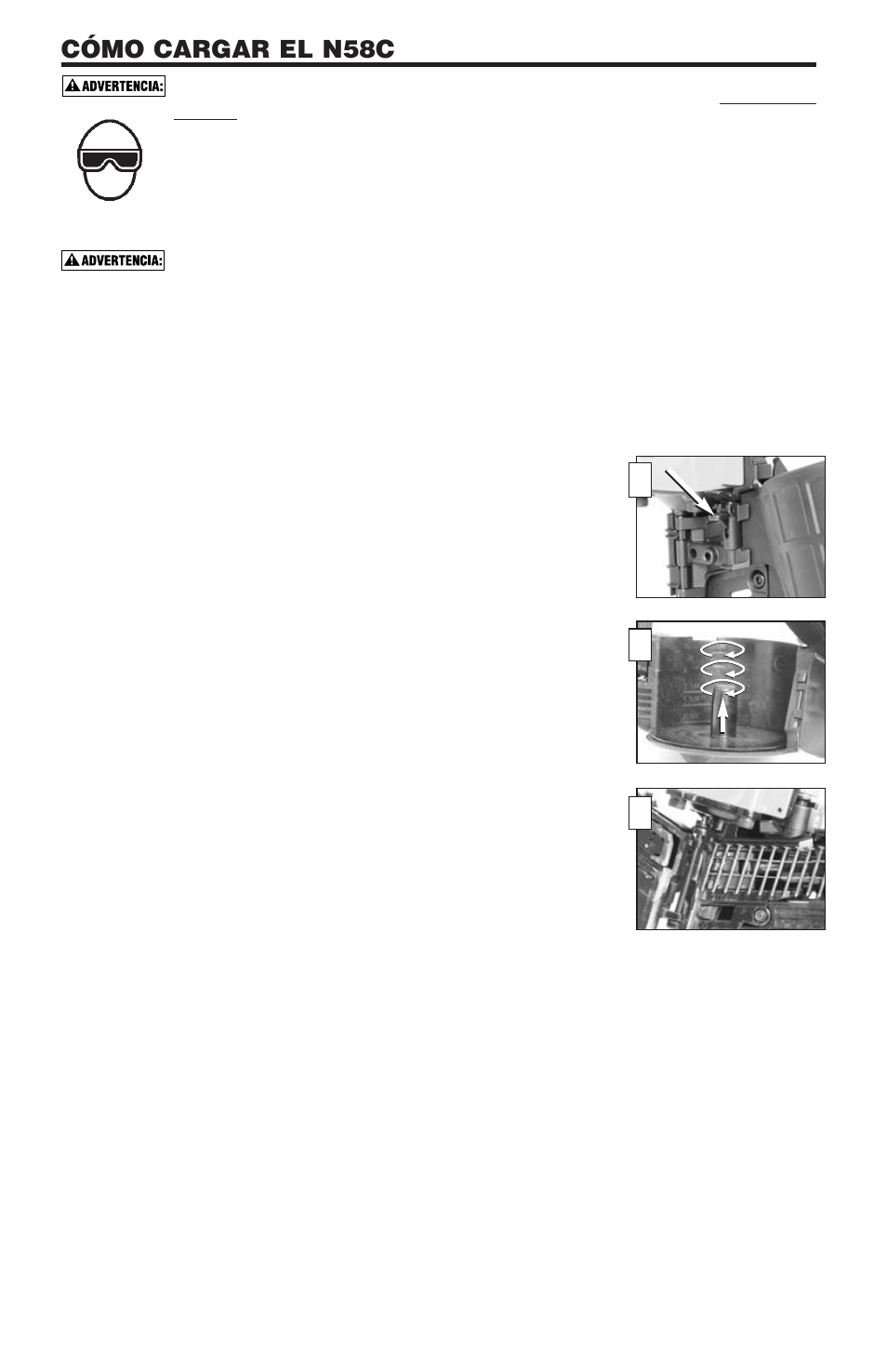 Cómo cargar el n58c, Ab c | Bostitch N58C User Manual | Page 16 / 32