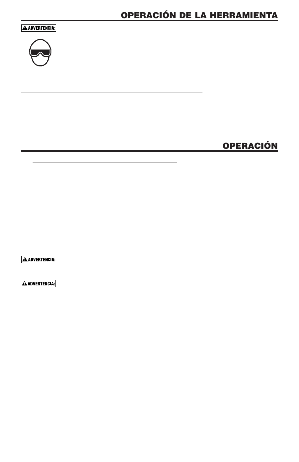 Operación de la herramienta, Operación | Bostitch N58C User Manual | Page 17 / 32