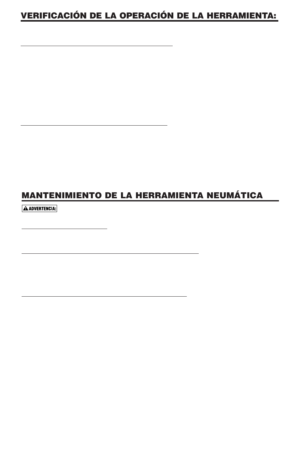 Mantenimiento de la herramienta neumática, Verificación de la operación de la herramienta | Bostitch N58C User Manual | Page 18 / 32
