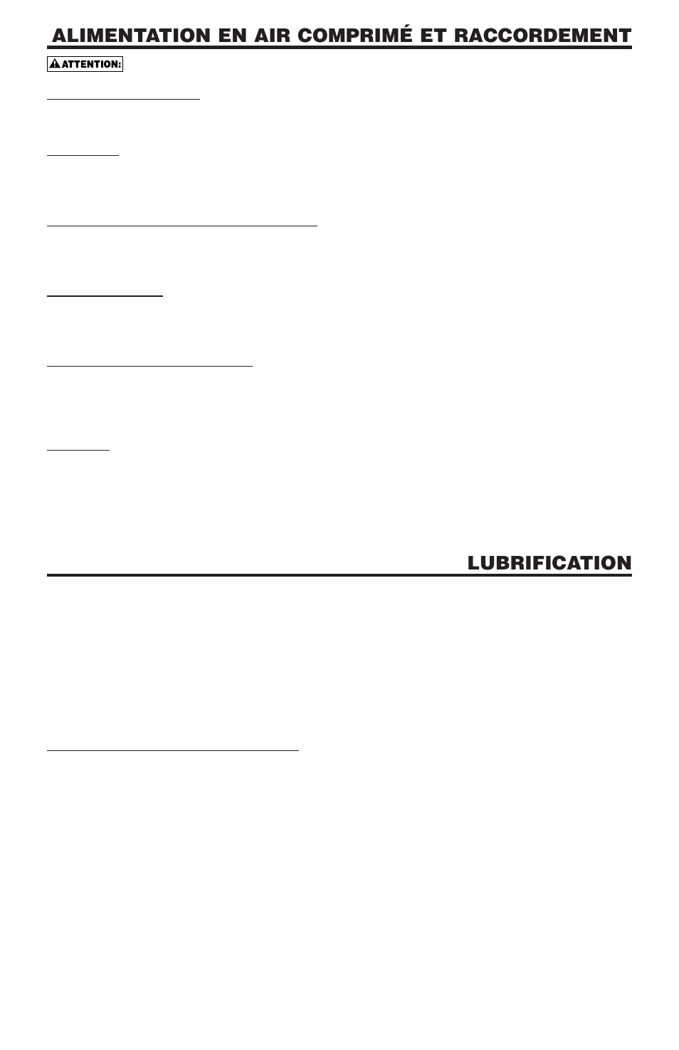 Alimentation en air comprimé et raccordement, Lubrification, Raccordements | Tuyaux, Alimentation en air comprimé, Régulateur, Pression d’utilisation, Filtre, Utilisation par temps froid | Bostitch N58C User Manual | Page 25 / 32