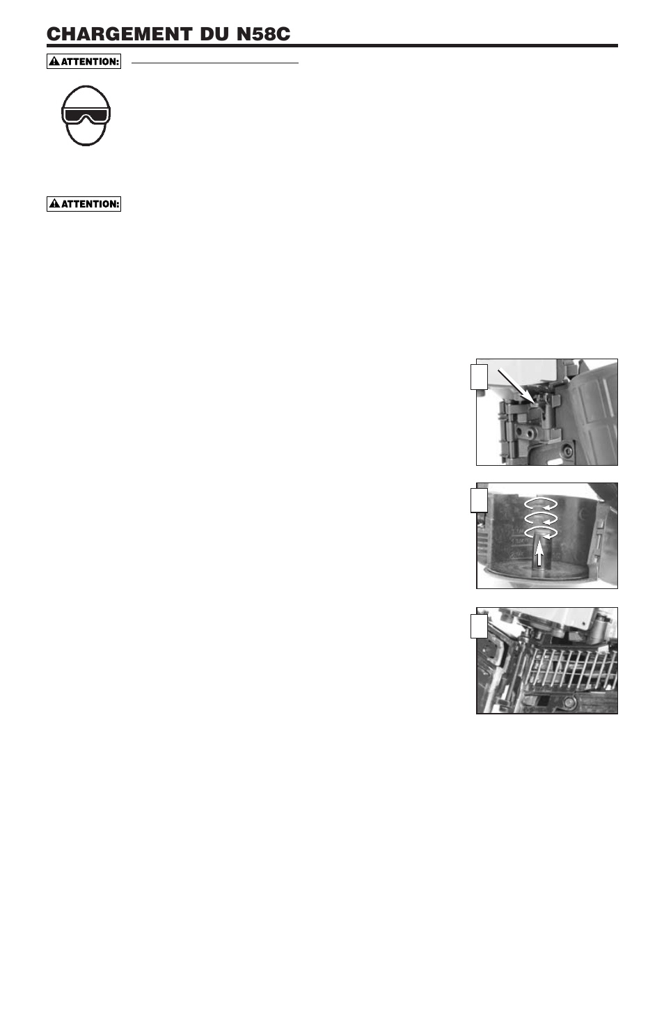 Chargement du n58c, Ab c | Bostitch N58C User Manual | Page 26 / 32