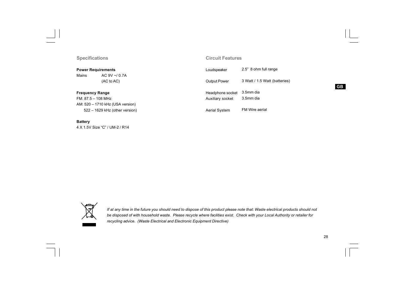 Sangean K-200 User Manual | Page 29 / 29