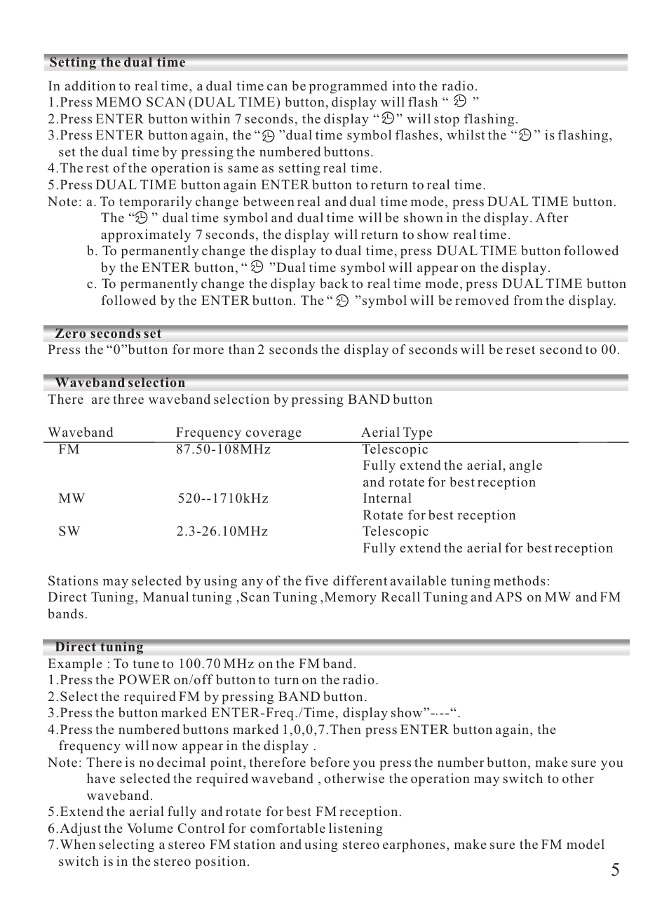 Sangean ATS-404 User Manual | Page 5 / 10