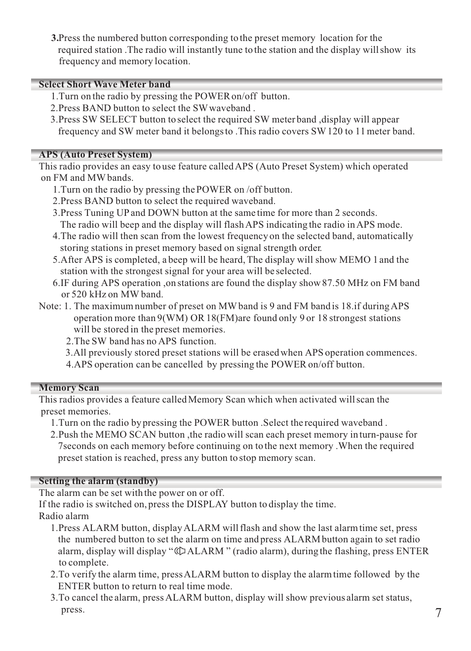 Sangean ATS-404 User Manual | Page 7 / 10