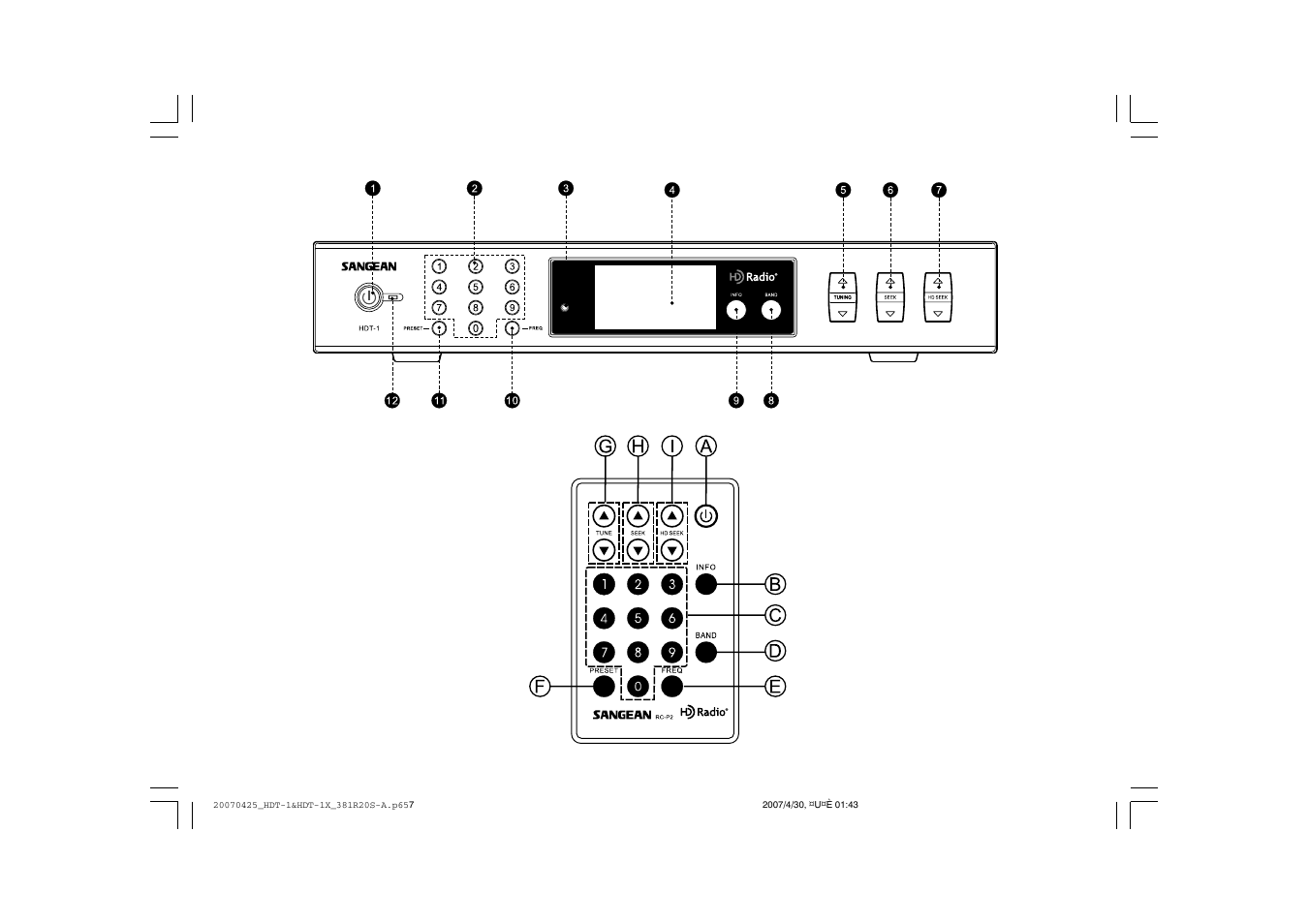 Sangean Sangean- HDR-1 User Manual | Page 5 / 23