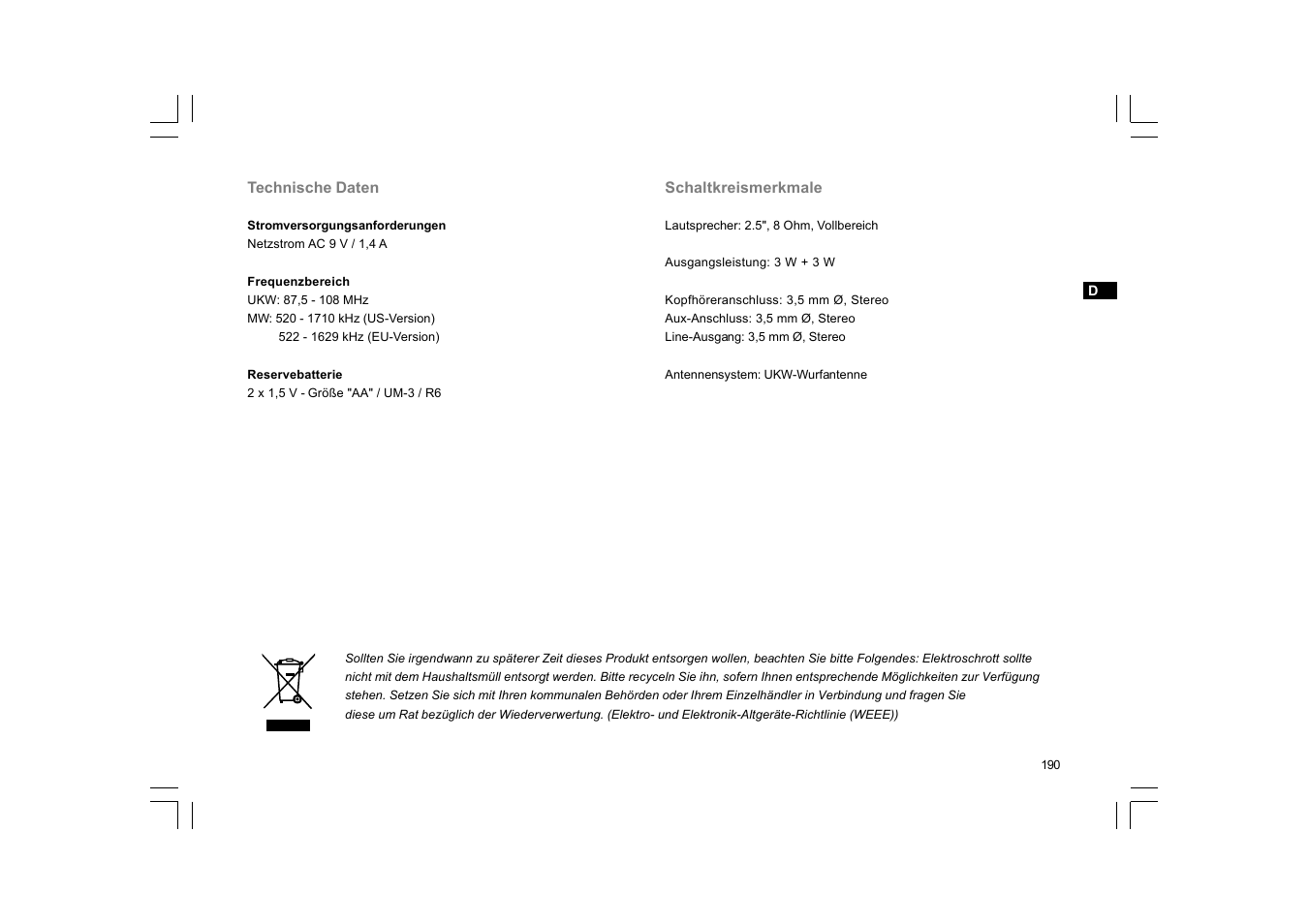 Sangean RCR-10 User Manual | Page 191 / 191