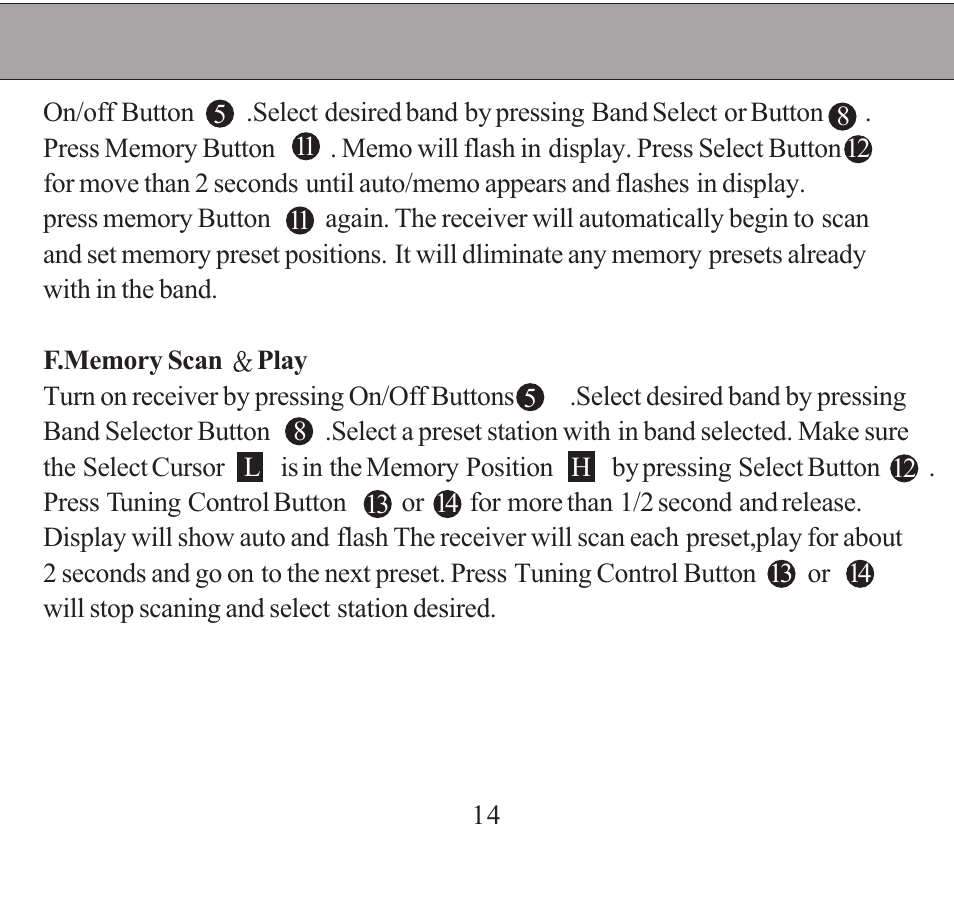 Sangean DT-300 User Manual | Page 14 / 17