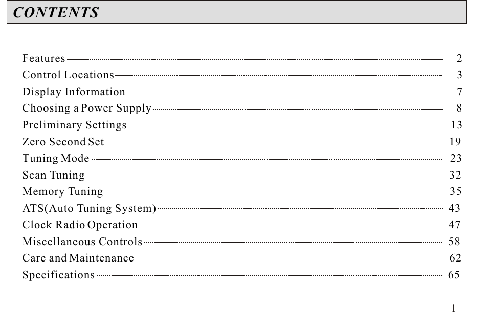 Sangean ATS-606A User Manual | Page 2 / 67