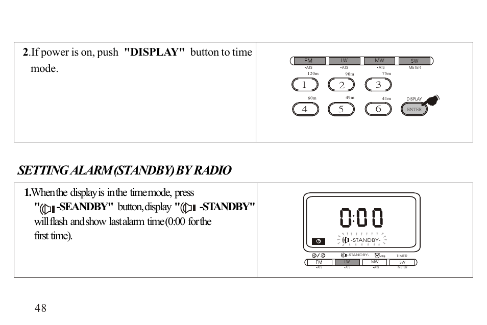 Setting alarm (standby) by radio | Sangean ATS-606A User Manual | Page 49 / 67