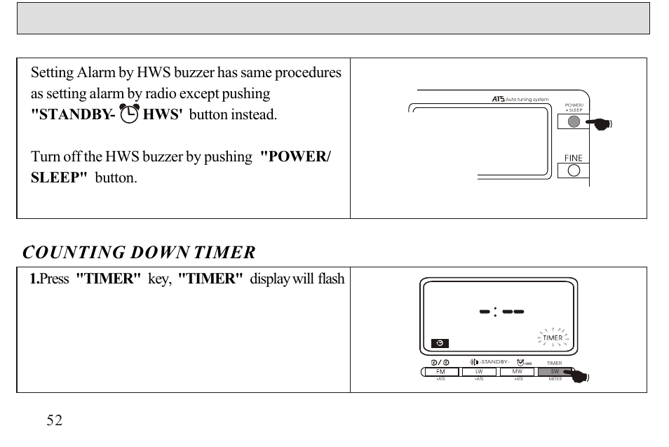 Counting down timer | Sangean ATS-606A User Manual | Page 53 / 67