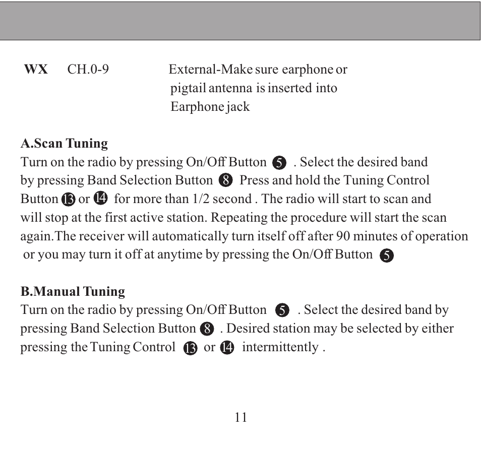 Sangean DT-300/DT-300V User Manual | Page 11 / 17