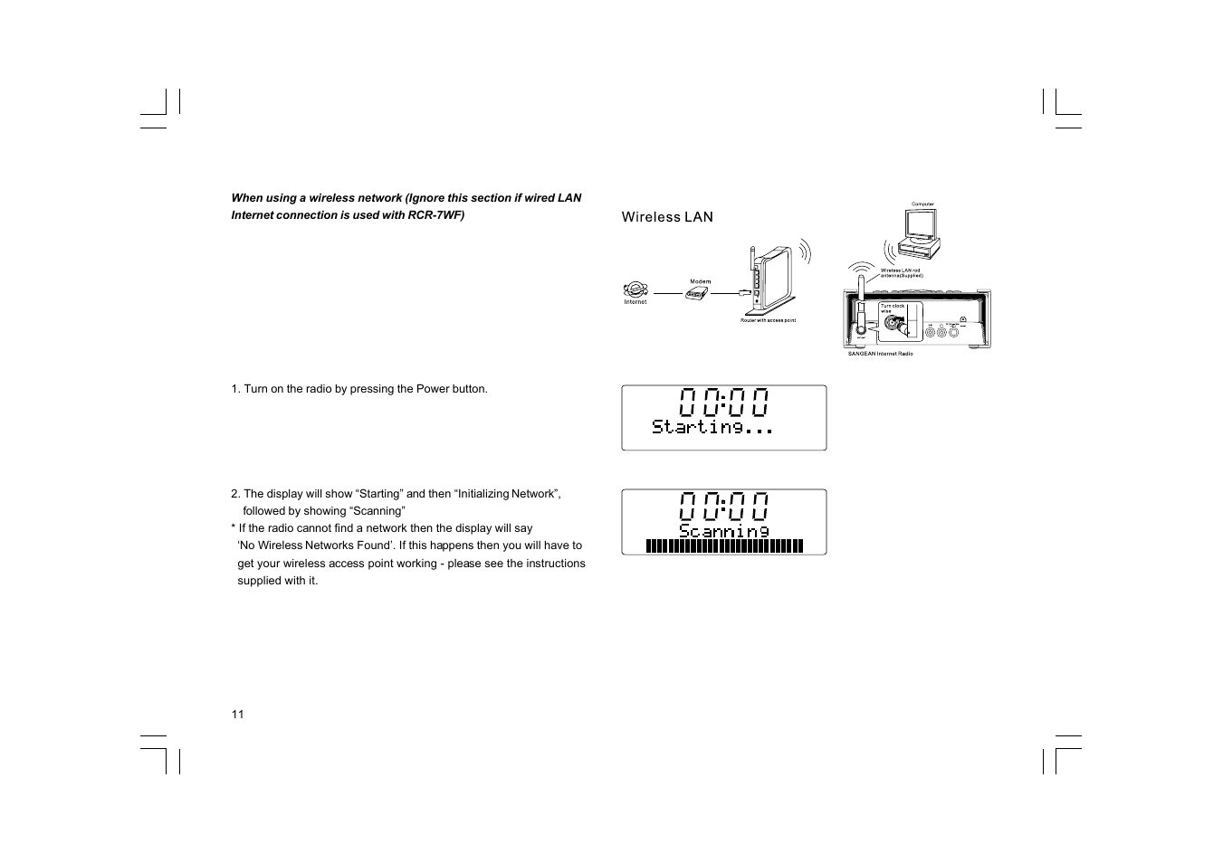 Sangean RCR-7WF User Manual | Page 12 / 40