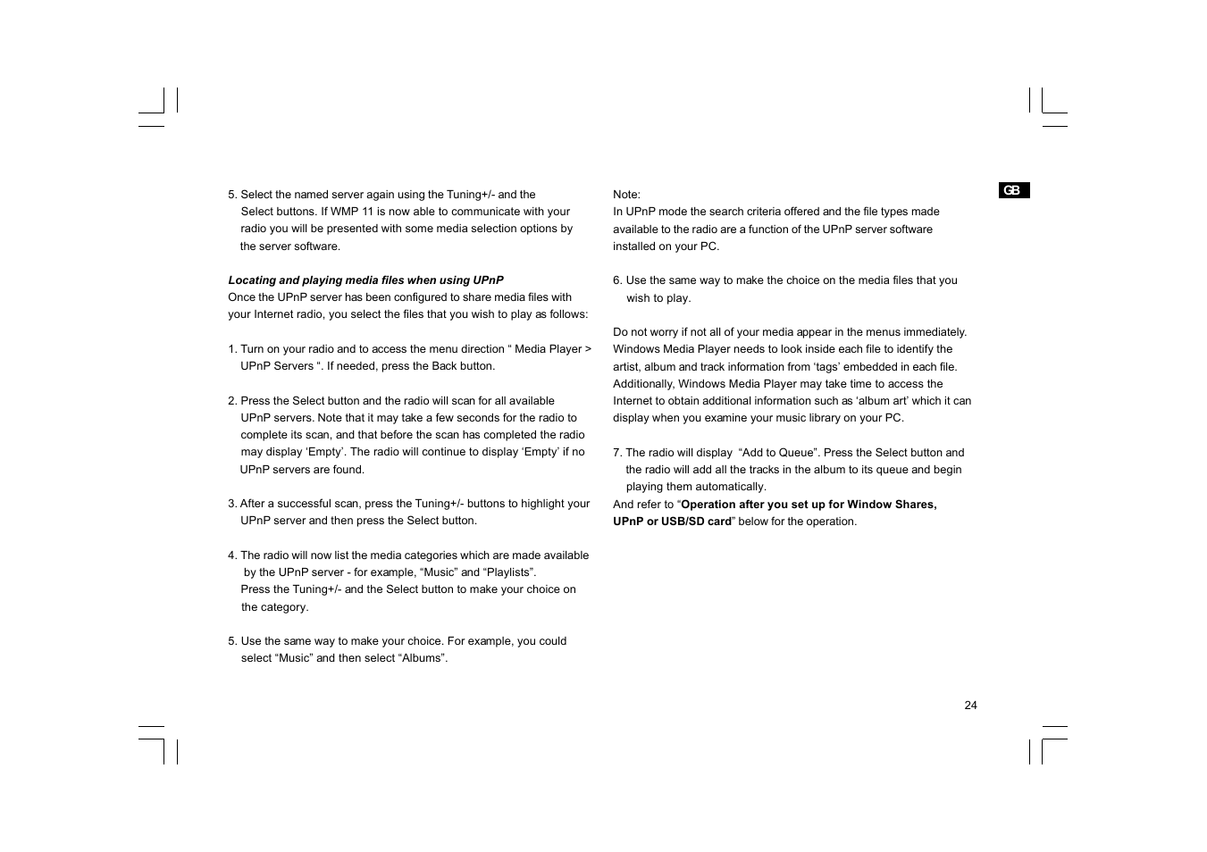 Sangean RCR-7WF User Manual | Page 25 / 40