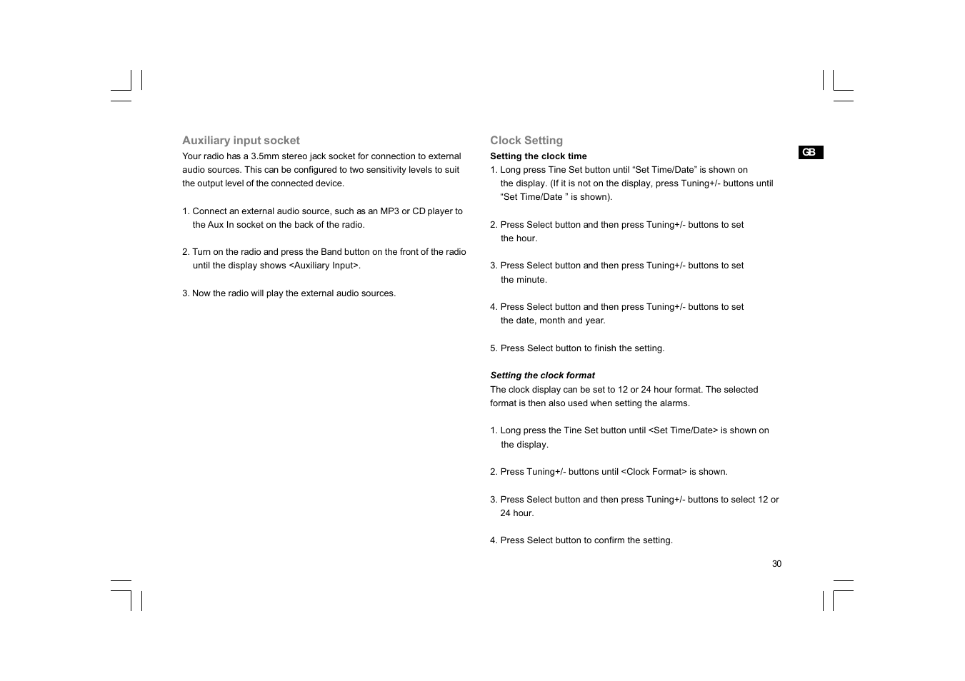 Sangean RCR-7WF User Manual | Page 31 / 40