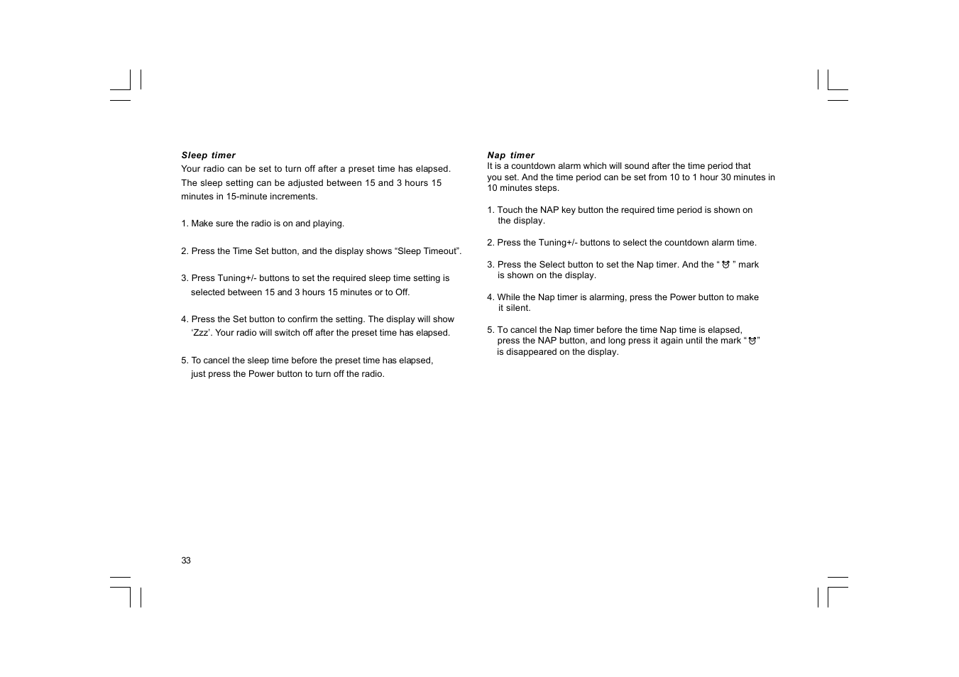 Sangean RCR-7WF User Manual | Page 34 / 40