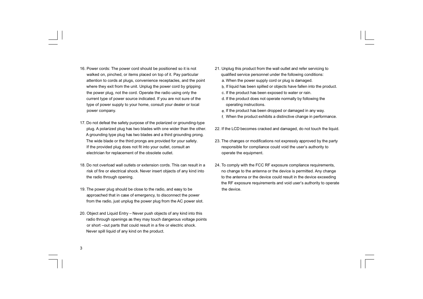 Sangean RCR-7WF User Manual | Page 4 / 40