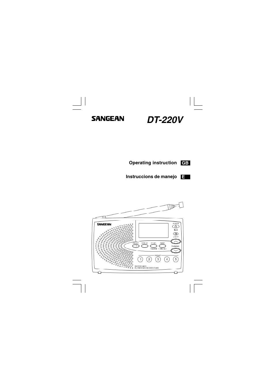 Sangean DT-220V User Manual | 26 pages