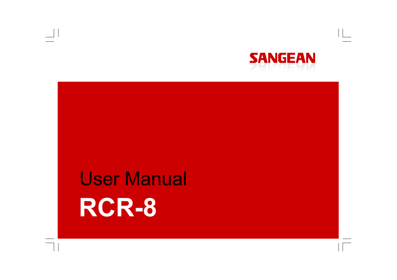 Sangean RCR-8 User Manual | 41 pages