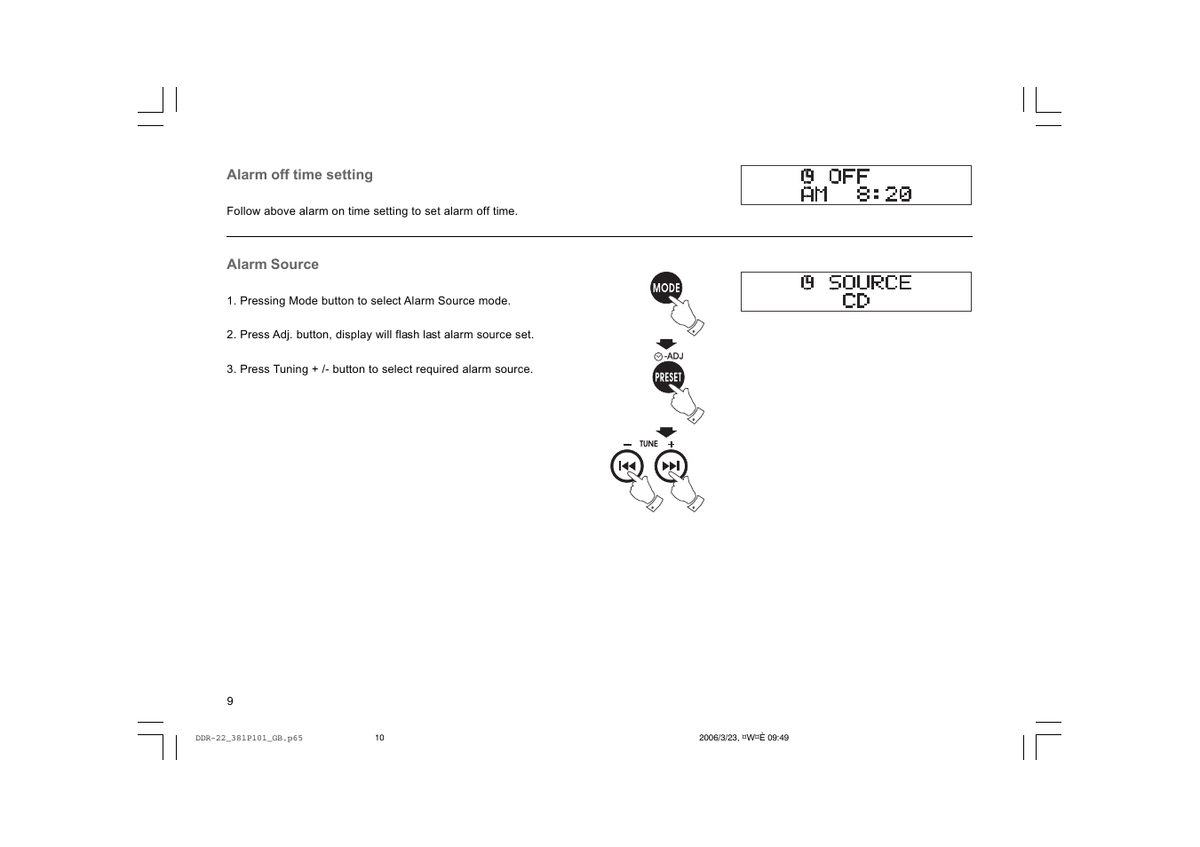 Sangean DDR-22 User Manual | Page 10 / 34