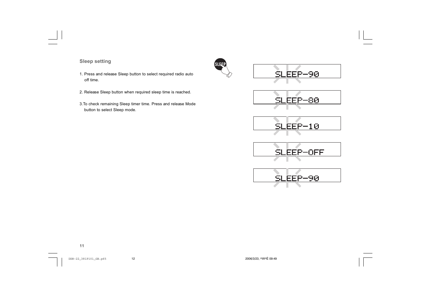 Sangean DDR-22 User Manual | Page 12 / 34